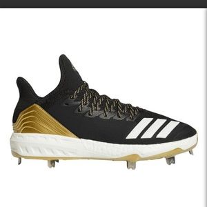 Adidas Icon 4 Baseball Cleats Black, White, Carbon